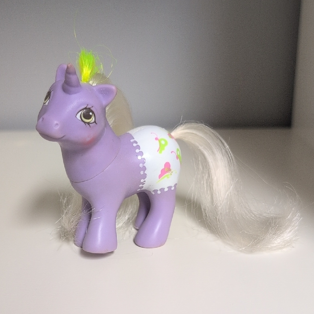 My Little Pony G1 1984 Fancy Pants Baby Glider Lilac Pony